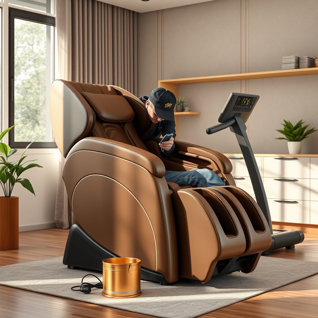 Ghế Massage Không Đổi Chương Trình Khi Nhấn – Nguyên Nhân & Giải Pháp Ghế massage đang được kiểm tra công tắc điều khiển