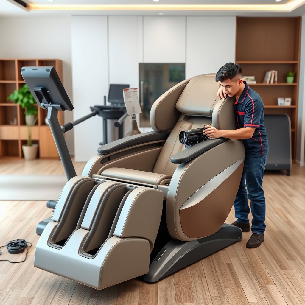 Ghế massage rung yếu – Nguyên nhân, kiểm tra & báo giá sửa Ghế massage đang rung yếu trong không gian phòng khách